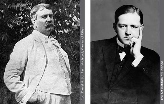 portrait of Daniel Burnham and Edward Bennett