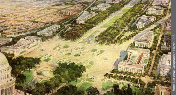 An illustration of the McMilan Plan. 1915